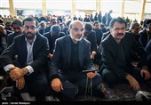 عبدالعلی علی‌عسگری رئیس سازمان صدا و سیما در مراسم وداع با پیکر شهدای حادثه تروریستی تهران