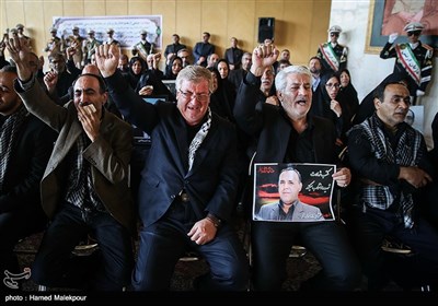 مراسم وداع با پیکر شهدای حادثه تروریستی تهران در مجلس