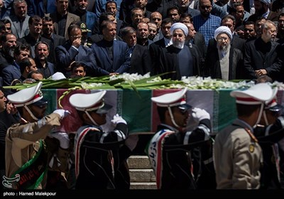 Large Crowd of People Attend Funeral Ceremony for Tehran Terrorist Attacks' Victims