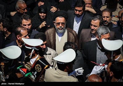 حجت‌الاسلام سیدمحمود علوی وزیر اطلاعات در مراسم تشییع پیکر شهدای حادثه تروریستی تهران