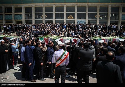 Large Crowd of People Attend Funeral Ceremony for Tehran Terrorist Attacks' Victims