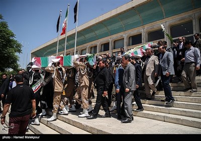 Large Crowd of People Attend Funeral Ceremony for Tehran Terrorist Attacks' Victims