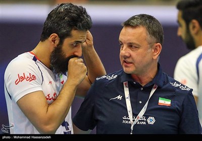دیدار تیم های والیبال ایران و بلژیک
