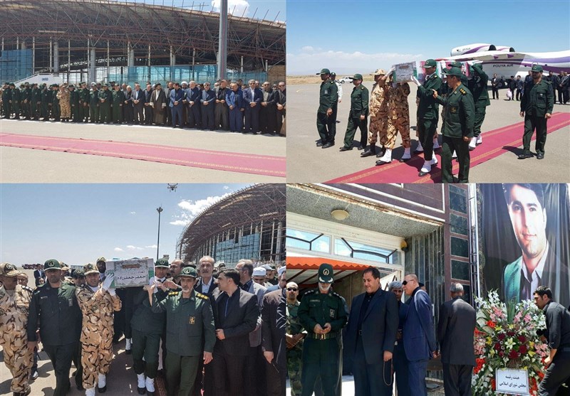 پیکر شهید جعفر جعفرزاده در منطقه آزاد ماکو تشییع شد