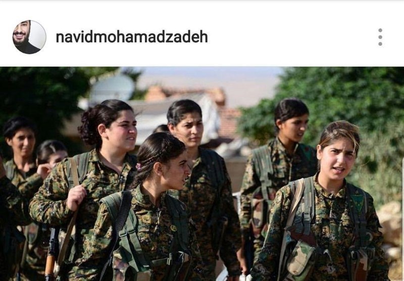 حمایت یک بازیگر از کُردها در مبارزه با داعش + عکس
