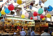 جشنواره شیرینی‌های رنگارنگ رمضانی «دمشق»/سوری‌ها «جنگ» را به حاشیه راندند+فیلم و تصاویر