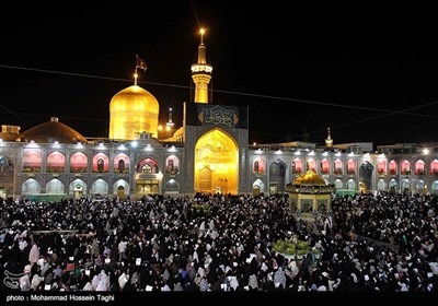 Muslim Worshippers Hold Vigil at Imam Reza Shrine in Mashhad