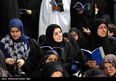 Muslim Worshippers Hold Vigil at Imam Reza Shrine in Mashhad