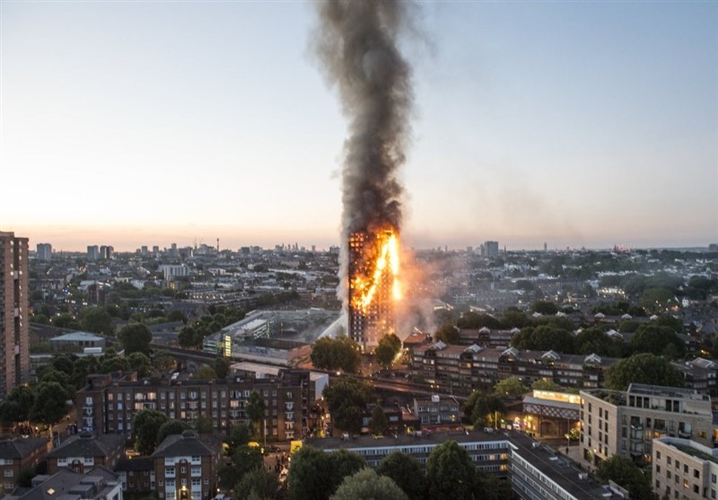 آتش برج لندن سرانجام با چند کشته و زخمی فرو نشست+عکس و فیلم