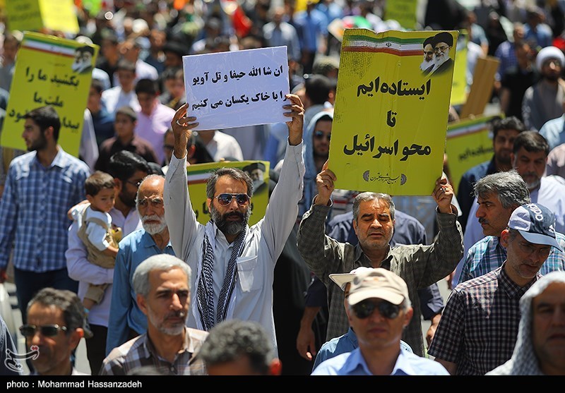 خبرگزاری فرانسه: تظاهرات کنندگان تهرانی در مراسم روز قدس علیه آمریکا و اسرائیل شعار سر دادند