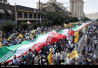 راهپیمایی روز قدس - مشهد و همدان