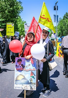 شرکت کنندگان در راهپیمایی روز قدس