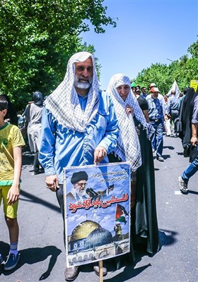 شرکت کنندگان در راهپیمایی روز قدس