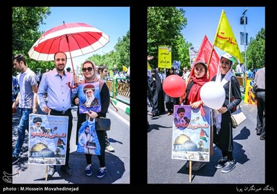 شرکت کنندگان در راهپیمایی روز قدس