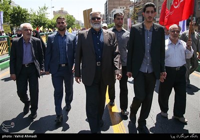 امیر احمدرضا پوردستان در راهپیمایی روز جهانی قدس