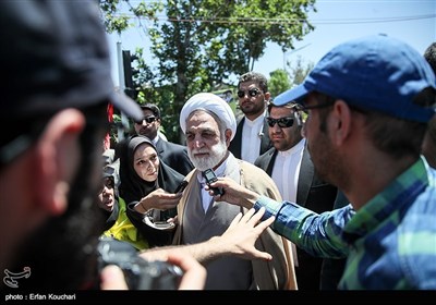 حضور حجت‌الاسلام غلامحسین محسنی اژه‌ای معاون اول قوه قضائیه در راهپیمایی روز جهانی قدس - تهران