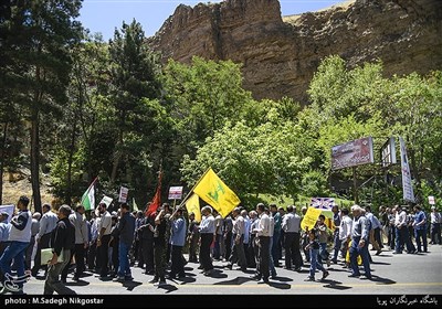 راهپیمایی روز قدس در روستاهای جاده چالوس