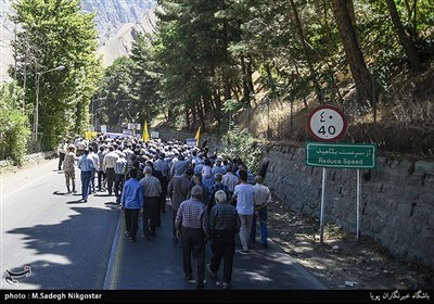 راهپیمایی روز قدس در روستاهای جاده چالوس