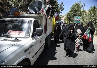 راهپیمایی روز قدس در روستاهای جاده چالوس