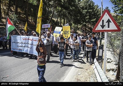 راهپیمایی روز قدس در روستاهای جاده چالوس