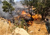 لرستان| گسترش حریق مراتع طرهان به مناطق مجاور؛ آتش هم‌چنان می‌تازد