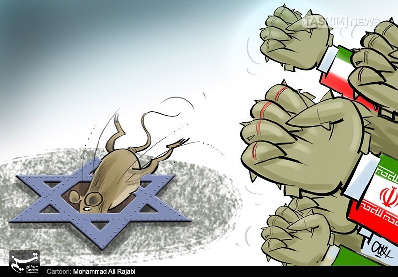 کاریکاتور/ترس رژیم‌صهیونیستی‌ از توان‌نظامی‌ ایران