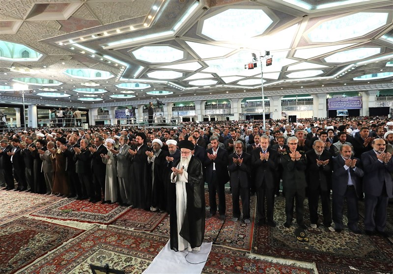 Ayatollah Khamenei Officiates at Eid Prayers in Tehran