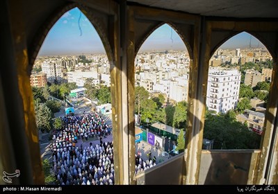 اقامه نماز عید فطر در امامزاده پنج تن