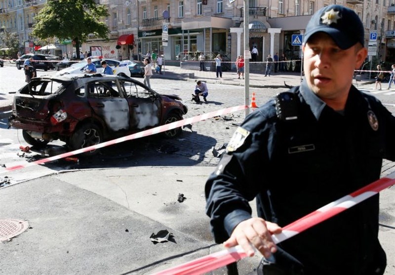 انفجار سیارة فی العاصمة الأوکرانیة + فیدیو