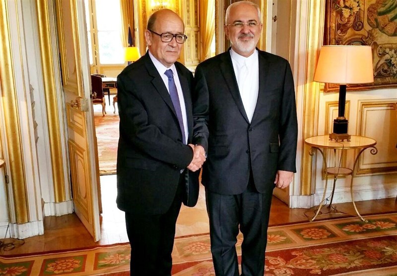 Image result for ‫دیدار وزیر امور خارجه فرانسه با ظریف‬‎