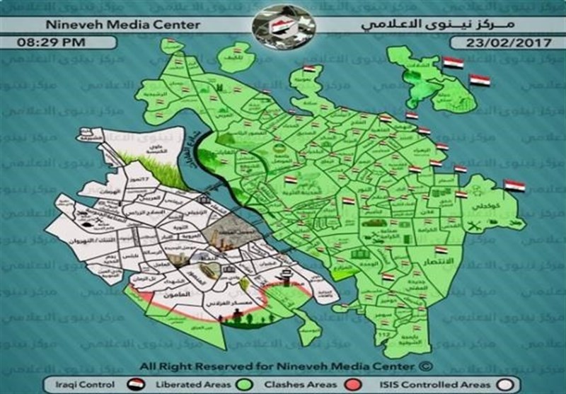 آزادسازی چند منطقه جدید در موصل قدیم