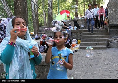 Summer Travelers in Iran's Western City of Hamedan