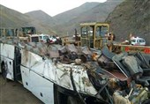 یکی از مصدومان حادثه اتوبوس شرکت نیرومحرکه در قزوین جان باخت