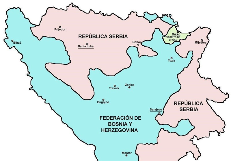 Карта боснии и герцеговины и республика сербская