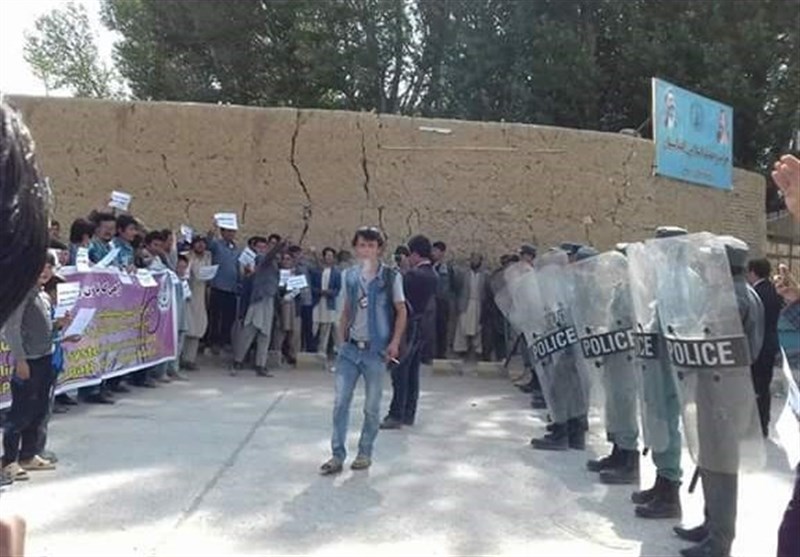 تظاهرات «جنبش روشنایی» در ولایت «بامیان» در مرکز افغانستان