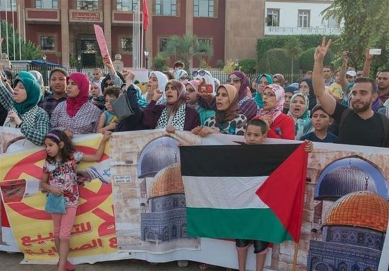 تظاهرات صدها مراکشی علیه رژیم صهیونیستی در رباط