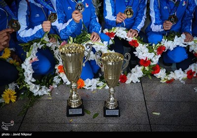 ورود کاروان ورزشی کاراته، قهرمان آسیا به تهران