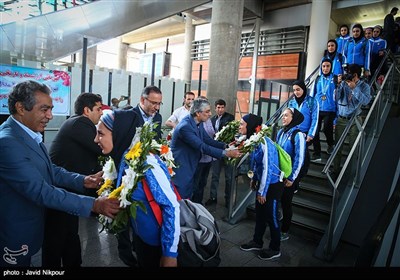 ورود کاروان ورزشی کاراته، قهرمان آسیا به تهران