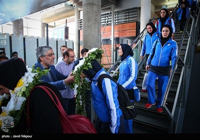 ورود کاروان ورزشی کاراته، قهرمان آسیا به تهران