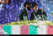 مراسم تشییع و تدفین شهید گمنام در پادگان شهید پازکی