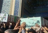 پیکر مطهر شهدای گمنام در کرمان تشییع و تدفین شد+ تصاویر