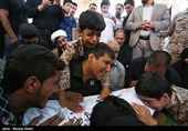 مراسم وداع با پیکر شهدای احراز هویت شده در اصفهان