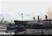 آتش‌سوزی در اسکله سیریک؛ 4 شناور طعمه حریق شدند