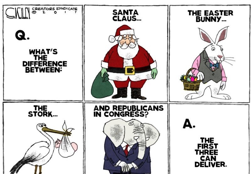 کاریکاتور/ تفاوت جمهوریخواهان و بابانوئل