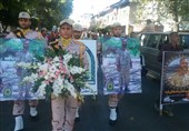 پیکر سردار شهید صادقی‌فر در ساری تشییع شد+ تصاویر