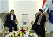 دیدار جابری انصاری و سید عمار حکیم/ گفت‌وگو در خصوص مسائل عراق
