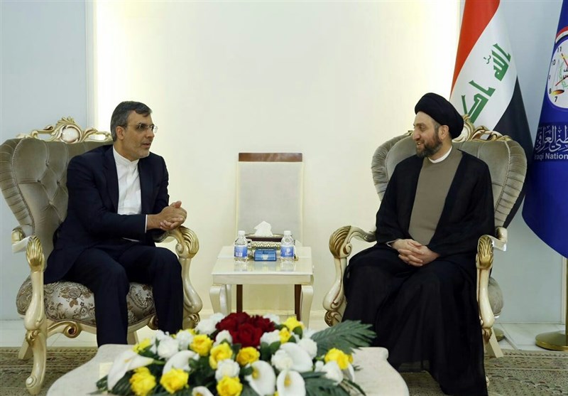 دیدار جابری انصاری و سید عمار حکیم/ گفت‌وگو در خصوص مسائل عراق