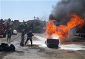 مانور آتش‌نشانان جنوب آذربایجان شرقی به میزبانی شهرستان بناب برگزار شد+فیلم