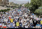 تظاهرات فی طهران ضد جرائم الکیان الصهیونی بحق المسجد الأقصى