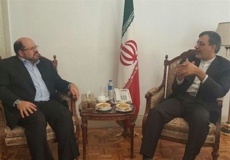 دیدار نماینده جنبش حماس در تهران با جابری انصاری
